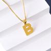 Design de nicho 26 letras inglesas colar moderno simples all-match suéter corrente titânio aço 18K cor ouro proteção jóias