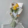Día de la Mujer 8 de marzo Enviar Novia Ramo de Flores Twist Bar Bolsa de material DIY tejida a mano Flor artificial de tulipán Producto terminado
