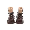 Botas Martin para Niñas Invierno Nuevo Estilo Moño Dulce Versátil Más Terciopelo Cálido Botas de Piel Suela Suave Antideslizante Botas Cortas para Niños