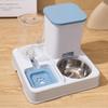 Conjunto de Tigelas para Cães, Tigelas para Gatos e Tigela de Água com Dispensador Automático de Água e Tigelas de Aço Inoxidável, Adequado para Gatos e Cães, Design Dividido para Fácil Limpeza