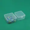 Caja de Plástico Cuadrada, Caja de Almacenamiento para Cosméticos y Labiales, Caja de Empaque Transparente con Tapa, Organizador de Piezas de Ferretería, Caja Cuadrada Transparente
