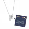 Collar Colgante de Burbuja 26 Letras Nuevo Europeo y Americano Nicho Brillante Globo Inicial Cadena para Clavícula Tarjeta Regalo