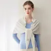 Bufanda de cachemira Konsaini 100% de punto simple de 12 agujas para otoño e invierno, bufanda triangular cálida para mujer, chal versátil para usar sobre la ropa