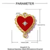 Pendantes de Aço Inoxidável Coração de Pêssego Retro Francês Lótus DIY Estrela Feminina Quadrado Zircônia Colar Titânio Aço Joias Pendantes