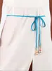 Cinturón de Nuevo Estilo para Mujer, Nueva Cuerda de Cintura Estilo Chino, Decoración Retro, Cadena de Cintura de Moda, Cuerda de Cuero, Cinturón Pequeño de Cuero para Mujer