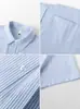 Camisa Masculina de Manga Curta Transfronteiriça 2026 Verão Novo Estilo Estilo Hong Kong Solta Tamanho Grande Listrada Camisa Masculina de Manga Curta Top