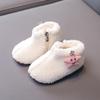 Botas de Cano Curto para Bebês Meninas Sapatos Mao Mao Infantis Outono e Inverno Forradas com Lã Botas Grossas para Meninas Botas de Algodão para Bebês Sapatos Quentes para Crianças Pequenas