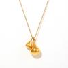 Collar con colgante de gota de agua y viento elegante de estilo europeo y americano para mujer, nuevo y sencillo, cadena de suéter chapada en oro de acero inoxidable que combina con todo, joyería al por mayor