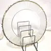 Platos de Vidrio Rayados Simples de Gama Alta Estilo Europeo Más Vendidos para Banquetes y Hoteles, Platos para Frutas, Bandejas para Servir, Bandejas para Frutas