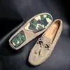 Nuevos Mocasines con Patrón de Cocodrilo Primavera 2022 Zapatos de Hombre Piel Genuina Estilo Coreano Zapatos sin Cordones Versátiles Juventud Casual Zapatos de Piel