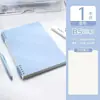 Cuaderno de Hojas Sueltas Antideslizante B5 con Espiral Desmontable, Adecuado para Estudiantes de Secundaria y Preparación de Exámenes de Posgrado, A5 Azul Sencillo y Fresco