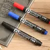 Marcador Deli 6881, Marcador Negro de Punta Gruesa, Marcador Azul y Rojo, Bolígrafo de Aceite de Punta Única de Papelería Japonesa