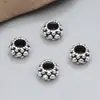 Anillo cóncavo-convexo de plata de ley S925 accesorios para anillos de running anillo vintage de agujero grande plata tailandesa material de cuentas hecho a mano DIY joyería al por mayor