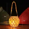 Linternas de Año Nuevo Personalizadas, Linternas de Viento de Ratán y Bambú de Mano, Atrezo de Decoración con Atmósfera del Festival de Primavera y Festival de las Linternas de Estilo Antiguo