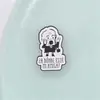Divertido broche temático de anciana de dibujos animados, diseño de emoji peculiar, pin para mochilas y chaquetas, decoración personalizada, mini insignia