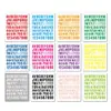 Amazon TK stickers de letras y números DIY transfronterizos, stickers de combinación colorida, stickers para tazas de agua, stickers creativos para índice y diario de mano