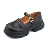 Mocasines de Suela Gruesa Camelia Estilo Nuevo Primavera y Otoño 2026 Suela Suave Cómodos Zapatos Pequeños de Cuero que Aumentan la Altura Mary Jane para Mujer