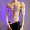 Lingerie Sexy para Lóbulo com Abertura no Gancho Conjunto Paixão, Peça Única Sedutora Sexy em Renda Transparente com Recortes, Uniforme Tentação Atacado