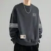 [Entrega Rápida] Sudadera para Hombre Cuello Redondo Estampada Primavera y Otoño Nueva Holgada de Manga Larga Pulóver Moda Casual Camisa Base Moderna