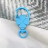 Llavero Pintado Trébol Colorido Accesorio DIY Colgante Resorte Giratorio Abrible Material Ecológico