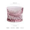 Vaso de Cristal de Whisky en Relieve Rosa Taza de Vino Doméstica Creativa Nueva Taza de Licor Especial de Cintura para Bar