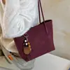 Bolsa feminina com padrão trançado exclusivo, grande capacidade, nova bolsa tote vintage de outono 2026 para o dia a dia, bolsa de ombro de grande capacidade