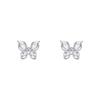 Pendientes de mariposa con doble circonita: bonitos, dulces, compactos y exquisitos pendientes de verano, con un diseño versátil y de estilo nicho para todos los días.