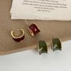 Pendientes de metal con gotas de aceite irregulares para mujer, diseño de nicho simple, personalidad, moda retro, elegantes y combinables.