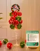 Decoración Navideña Luminosa Mesa Globos Flotantes Árbol de Navidad Tienda con Escaparate Flotante Atmósfera Festiva Arreglo de Escena de Disfraces