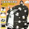 Cubierta cortavientos eléctrica de invierno para vehículo, forrada de felpa, engrosada, impermeable, resistente al frío, diseño de dibujos animados, alas laterales ampliadas, parabrisas para patinete eléctrico