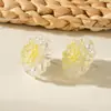 Joias Transfronteiriças Europeias e Americanas Colar de Cristal Colorido Dopamina Doce Brincos de Flor com Temperamento de Moda Gentil e Fresco