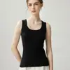 Autumn and Winter Striped U-neck Cashmere Sweater Camisole for Women High Elasticity Slim Fit Temperament Base Layer Soft and Sticky Knit Underwear Vest