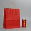 Bolsa de papel Kraft al por mayor para compras portátil empaque de bolsa de papel bolsa de papel para regalo al por mayor bolsa de papel para ropa