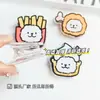 Clip de Notas Adhesivas para Cachorro con Temática de Comida de Dibujos Animados, Alto Valor Estético, Linda Almacenamiento para Estudiantes para Exámenes, Clip Doble Cara de Acrílico