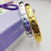 Pulsera de joyería de estrella dorada y plateada para damas Pulsera de empuje y extracción de dragón y fénix chapada en oro Joyería de boda bienestar en vivo al por mayor