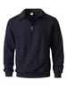 Chaqueta Europea Transfronteriza Talla Europea Primavera Otoño Juventud Hombre Jacquard Solapa Casual Manga Larga Tejido con Cremallera Sudadera Hombre Jacquard