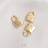 Colgante de Moda con Cierre de Letra Relleno de Oro de 14K que Conserva el Color, Collar de Cadena DIY Hecho a Mano, Pulsera Colgante, Joyería Colgante