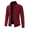 Cárdigan de Punto para Hombre de Comercio Exterior Temporada Otoño e Invierno 2026 Ropa de Abrigo Cuello Alto Cremallera Manga Larga Chaqueta Suelta Casual Suéter