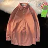 Camisa de Linho Masculina Manga Longa Solta Casual Primavera e Outono Estilo Fino Camada Interna Jaqueta Roupas da Moda Masculina Camisa de Algodão e Linho