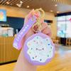 Bonito Donut Coin Purse Cartoon Carteira Infantil Titular do Cartão Chaveiro Criativo Casal Pingente Pequeno Presente Atacado