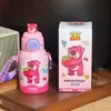 Botella de agua térmica infantil original, acero inoxidable 316, adecuada para estudiantes de primaria, con doble opción de bebida, portátil y resistente a caídas, ideal para uso en preescolar y escuela