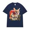 Camisetas para Hombre de Algodón con Meme de Gato Divertido Trippi Troppi Brainrot Italiano