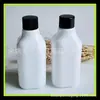 Botella cuadrada blanca de 200 ml Botella de loción tapa normal Botella de champú tapa de rosca cosmética Botella cuadrada de 200 ml Botella para desmaquillante