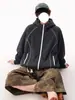 Cárdigan con capucha de peso pesado estilo americano Hsu line deconstruido para hombre, marca de tendencia de alta costura de otoño, chaqueta con capucha fresca y deportiva