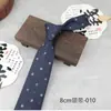 Gravata para Homens, Formal de Negócios com Listras e Bolinhas 8cm, Cor Vinho Café, Acessório para Camisa Social