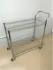 Carrinho Giratório Anti-estático Cromado Carrinho Móvel Industrial de Múltiplas Camadas Rack de Armazenamento para Transporte de Ferramentas de Oficina