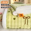 2026 Novo Lençol de Cama de Fleece Bolha Peça Única Manta de Pelúcia Leite Manta de Pelúcia Quente de Inverno Lençol de Cama de Fleece