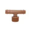 Atacado 17mm Tubo de Irrigação por Gotejamento de Jardim Rosca Externa Direta Conexões Triplas Passantes Irrigação por Gotejamento Agrícola Fita Tubo Pe Conector Barbela