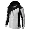Nova Jaqueta com Zíper Colorida Outono e Inverno Roupa Masculina Moletom com Capuz Moda Casual Masculina Manga Longa Esportiva