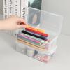 Caja de Almacenamiento para Lápices, Gran Capacidad, Portalápices de Papelería Transparente, Lápices de Colores, Crayones para Niños, Bolsa para Lápices de Dibujo y Boceto, Caja de Crayones